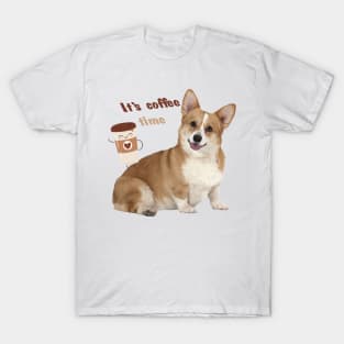 Corgi loves his morning coffee T-Shirt